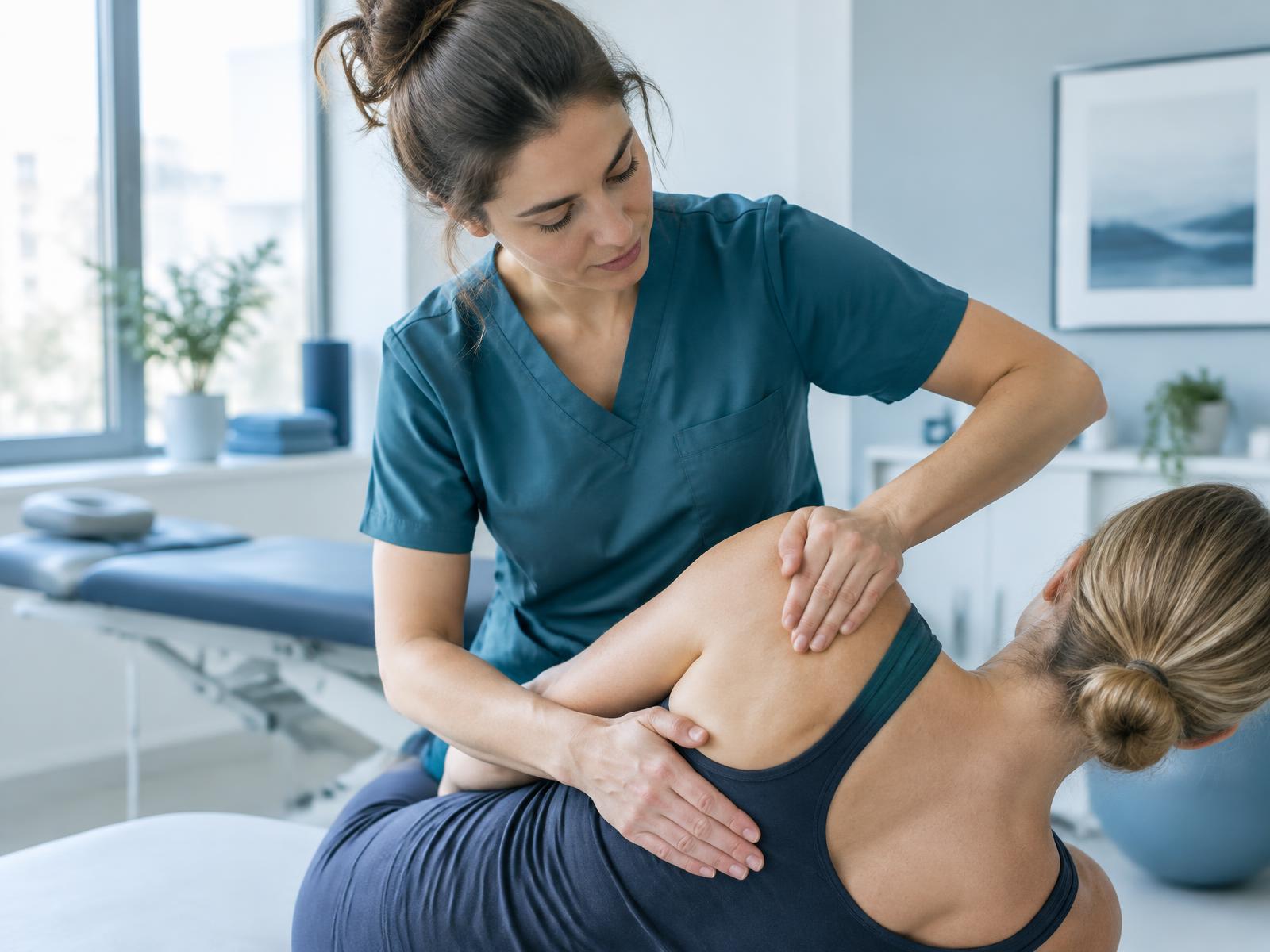 Terapia manualna barku w gabinecie rehabilitacji